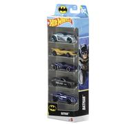 Hot Wheels Coffret 5 Véhicules Batman, 5 véhicules thématiques à l’échelle 1/64, dont la Batmobile, JDR18