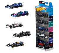 Hot Wheels Coffret 5 voitures F1 JLN11 – Modèles 1/64 métal moulé, sous licence officielle
