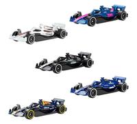 Hot Wheels Coffret 5 Voitures de Course Contenant des modèles réduits en métal moulé à l’échelle 1/64 de monoplaces de Formule 1® sous Licence Officielle, pour Jouer ou à Exposer, JLN11