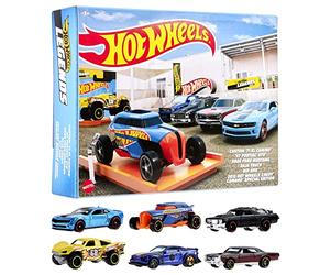 Hot Wheels Coffret 6 Véhicules de Légende, répliques de modèles célèbres avec décorations Authentiques et Roues fonctionnelles, à Collectionner, Jouet Enfant, Dès 3 Ans, HLK50