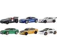 Hot Wheels - Coffret 6 Véhicules Européens - Roues Fonctionnelles - Répliques Réalistes - À Collectionner - Échelle 1/64 - Cadeau dès 3 Ans, HDH51