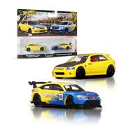 Hot Wheels Coffret Car Culture Premium 2 Véhicules à l’échelle 1/64, assortiments uniques, pneus Real Riders, châssis Metal/Metal, jouet pour collectionneurs, JBL00