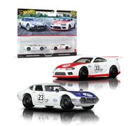 Hot Wheels Coffret Car Culture Premium 2 véhicules, assortiments Uniques à l’échelle 1/64, pneus Real Riders, châssis métal/métal, Jouet pour collectionneurs, JBL03