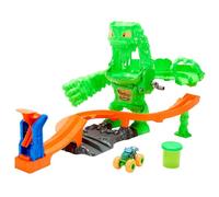 Hot Wheels Coffret Combat Monstrueux Mutant avec Le Rhinomite Mutant à l’échelle 1 :64 et 100 grammes de Slime réutilisable, JMK90