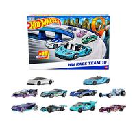Hot Wheels Coffret de 10 voitures de course dont une Corvette, une Lamborghini, une McLaren et des voitures originales Hot Wheels à l’échelle 1/64 (exclusivité Amazon), HYM96
