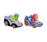 Hot Wheels Coffret de 2 véhicules RacerVerse avec personnages, véhicules optimisés pour les pistes RacerVerse (les styles peuvent varier), HRT89