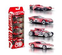 Hot Wheels Coffret 5 véhicules Mattel 80ème anniversaire – 1/64 – Multicolore E