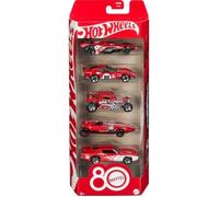 Hot Wheels Coffret 5 véhicules Mattel 80ème anniversaire – 1/64 – Multicolore E
