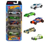 Hot Wheels Coffret de 5 véhicules Let's Race Netflix véhicules en métal à l’échelle 1/64 de la série Netflix Hot Wheels Let’s Race!, HXM17