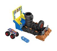 Hot Wheels Coffret de Jeu Monster Trucks Arena Smashers Race Ace Défi Carambolage avec Camion Race Ace à l’échelle 1/64 et 1 Voiture à écraser, Jouet Enfant, Dès 4 Ans, HNB89