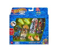 Hot Wheels Coffret Fingerskate Tony Hawk avec Fingerboard Exclusif, 2 Paires De Chaussures Et 4 Skates, À Collectionner, Jouet Enfant, A Partir De 5 Ans, HNG72