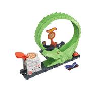 Hot Wheels Coffret Looping Attaque de l’Alligator avec 1 Voiture, Piste réglable Compatible avec Les Autres Coffrets, looping Alligator et pizzéria, Jouet Enfant, Dès 4 Ans, HKX39