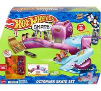 Hot Wheels Coffret Skatepark Octopus avec Fingerboard Exclusif Et Chaussures Amovibles pour Doigts, avec Rangement, À Collectionner, Jouet Enfant, A Partir De 5 Ans, HMK01