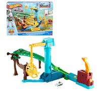 Hot Wheels Coffret Star Command de Buzz l’Éclair Hi-Tech Coffret piste de course avec véhicule Superstar Speeders inspiré de Toy Story 5 de Disney Pixar, JLH42