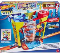 Hot Wheels Coffret Station de Lavage à Cascades, Coffret de Jeu pour Changer la Couleur des Voitures Color Shifters, Jouet pour Enfant, GRW37