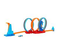 Hot Wheels Coffret Ultra Hots Looping en folie, 3 loopings, 1 voiture 1/64, HPX93, dès 4 ans