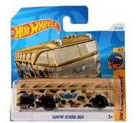 Hot wheels collection : surfin school bus - serie xtreme sports - echelle 1:64 details realistes - set vehicule metal + carte