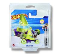 Hot Wheels Cône Shaker (vert et violet) 5/5 HW Metro - 2025-148/250 (carte courte) - Comprend un étui de protection KLAS Car Keeper - JBB62