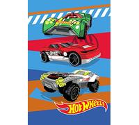 Hot Wheels Couverture Polaire - Motif Voiture de Course épique - Couverture de lit Super Douce - 100% Polyester - 100 x 150 cm