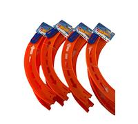 Hot Wheels Curve Tracks 4-Pack 8 Pieces Plus 4 Connectors 10" Long