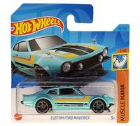 Hot Wheels - Custom Ford Maverick - Muscle Mania 2/10 - HKJ53 - Carte courte - Holley - Firestone - B&M - Mattel 2023-1:64