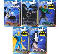 Hot Wheels DC Batman Silver Series HDG89-956N Lot de 5 voitures moulées sous pression, Batmobile, Driftsta, Fast Felion, Flight '03, à partir de 3 ans et plus, mélange 1 2025
