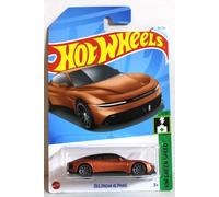 Hot Wheels Delorean Alpha5 Voiture miniature moulée sous pression, cuivre, échelle 1:64, HW Green Speed 7/10, 85/250