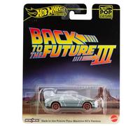 Hot Wheels Die Cast Modèle Back to The Future De Lorean 1955 Version de Rails de Retour vers l'avenir - Échelle 1:64 7cm - Premium Pop Culture