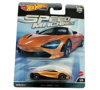 Hot Wheels FPY86-HKC43 McLaren 720S orange métallisé - Speed Machines 2/5 échelle environ 1:64 Modèle réduit de voiture