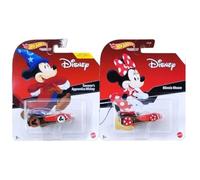 Hot Wheels Disney Character Cars, Sorcier Apprentice Mickey Mouse et Minnie Mouse Die-Cast Collection, 3 ans et plus