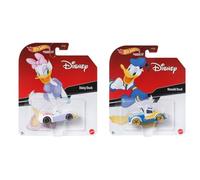 Hot Wheels Disney Donald & Daisy Duck Lot de 2 véhicules moulés sous pression
