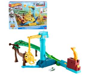 Hot Wheels Disney & Pixar Buzz l'Éclair Star Command Adventure | Inspiré du film Toy Story 5, Circuit Superstar Speeders, JLH42