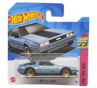 Hot Wheels - DMC Delorean - HW : The '80s 8/10 - HKG84 - Carte courte - Bleu clair métallisé - Mattel 2023