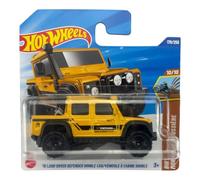 Hot Wheels Double cabine Land Rover Defender 15 - Dirt 10/10 - JBC00 - Carte courte - Jaune - Mattel 2025 - Modèle sous licence Land Rover & Yokohama au look Dirt/Offroad à l'échelle 1:64