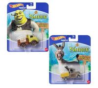Hot Wheels DreamWorks Shrek Lot de 2 véhicules moulés sous pression Shrek et Donkey