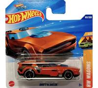 Hot Wheels - Drift'n Break - JBB09 - HW Wagons 1/5 - Combinaison de sport orange à l'échelle 1/64 - Design futuriste inspiré Let's Race - Mattel 2025 (183/250)
