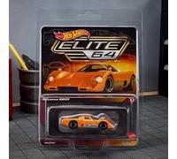 Hot Wheels Elite 64 McLaren M6GT 1:64 Voiture miniature moulée sous pression - McLaren Orange avec moteur arrière d'ouverture et roues Real Riders - Mattel Creations Exclusive (HWG05)
