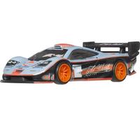 Hot Wheels Ensemble d'affichage de collecteur de qualité supérieure, 3 Voitures à l'échelle 1:64 et véhicule de Transport d'équipe à l'échelle 1:64, châssis en métal/métal et pneus Real Riders