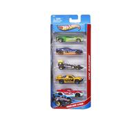 Hot Wheels Ensemble de 5 Véhicules Miniature, Échelle 1, Couleurs Assorties, Age Recommandé 3+, Réf. 1806, Dimensions Emballage 108x38.1x266.7mm, 2022