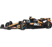 Hot Wheels Véhicule McLaren Formule 1 à l'échelle 1/64 - métal moulé, pneus Real Riders - JKD88