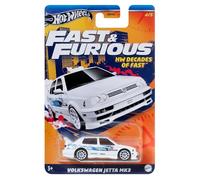 Hot Wheels Fast and Furious Auto VW Volkswagen Jetta MK3 - Maquette Die Cast Scala 1:64 - Longueur 7cm - HRW44