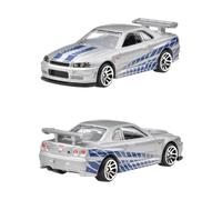 Hot Wheels Fast and Furious Brian O'Conner Auto Nissan Skyline GT-R (BNR34) Modèle Die Cast Échelle 1:64 - Longueur 7cm - JBY31