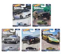 Hot Wheels Fast & Furious Premium Lot de 5 (HNW46-956D) 2023 | Toyota Supra, Land Rover Defender, Chevy Nova SS, BMW M5 et Lamborghini Gallardo | Ensemble de véhicules moulés sous pression 1:64
