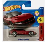 Hot Wheels Ferrari 12Cilindri - Ferrari 4/5 - JJH41 - Carte courte - Rouge - Mattel 2026 (94/250) - Modèle Licence - 1:64 - Supercar