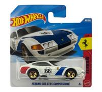Hot Wheels Ferrari 365 GTB4 Competizione [Blanc] Véhicule jouet moulé sous pression 2/5, 62/250, échelle 1:64