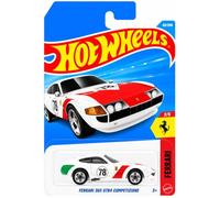 Hot Wheels - Ferrari 365 GTB4 Competizione - Ferrari 2/5 - JJL06 - Carte Courte - Blanc - Mattel 2026 (62/250) - Modèle sous Licence - 1:64 - Supercar