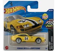 Hot Wheels Ferrari 365 GTB4 Competizione JBC19 HW Race Day 10/10 Short Card Jaune Licence Ferrari Mattel 2025 1:64