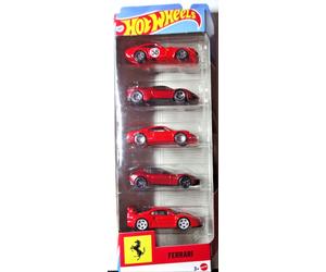 Hot Wheels Ferrari 5-Pack Sportwagen, Dino 206 GT/SF90/365 GTB4/C/F40/12 Cyl