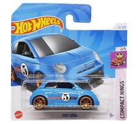 Hot Wheels Fiat 500e - Compact Kings 2/5 - HTD03 - Carte courte - Bleu - Mattel 2024 - 1:64