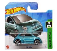 Hot Wheels Fiat 500e - HW Green Speed 8/10 - HKH59 - Carte courte - Turquoise métallisé - Mattel 2023